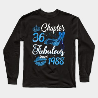 Womens Chapter 36 EST 1988 36 Years Old 36th Birthday Long Sleeve T-Shirt